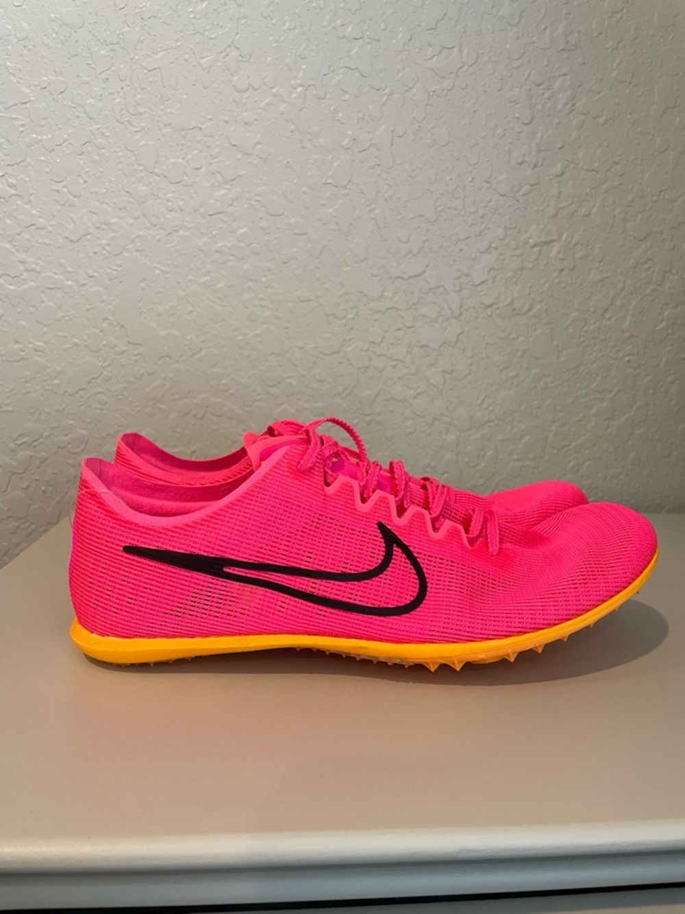 NEW Nike Men's SIZE 12 Zoom Mamba 6 Pink Racing Track & Field Spikes DR2733-600